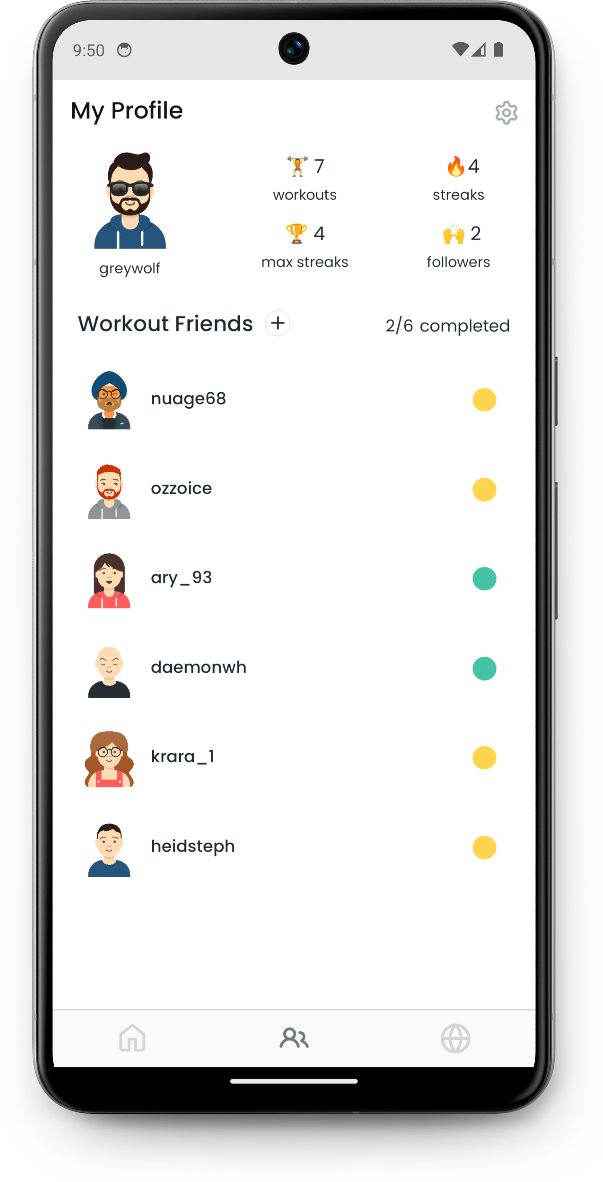 Fitness League App Social